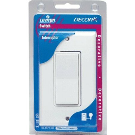 LEVITON Switch&Plate Decora   White C28-05671-02W